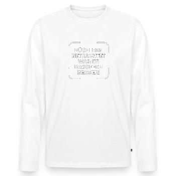 Nüchtern betrachtet war es besoffen besser! - Männer Premium Bio Langarmshirt - Weiß - Vorne - Nico (187cm)