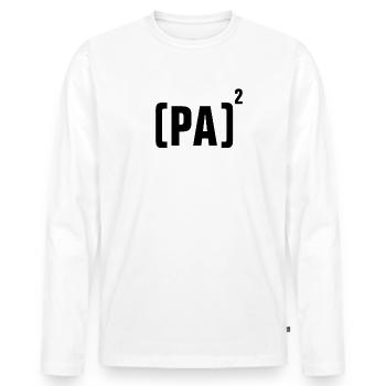 DAD - FATHER - FATHER'S DAY - BIRTHDAY VALENTINE'S DAY - Men's Premium Organic Long Sleeve Shirt - white - Front - Nico (187cm)