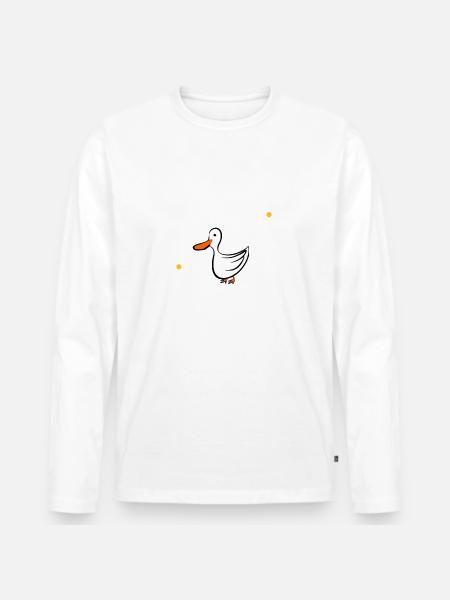 Mon canard en sucre - T-shirt manches longues Premium bio Homme - blanc