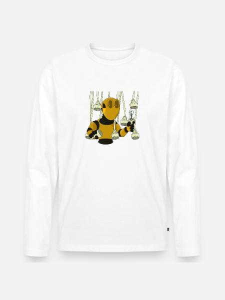ÉCLAIRAGE - T-shirt manches longues Premium bio Homme - blanc