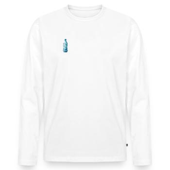 Wasserflasche Polygon - Männer Premium Bio Langarmshirt - Weiß - Vorne - Nico (187cm)