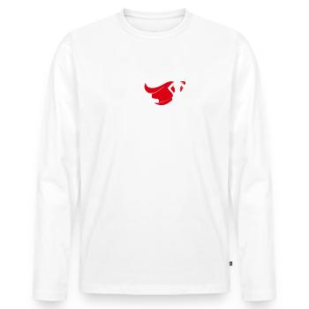 Tee shirt femme cadeau emance funny cape - T-shirt manches longues Premium bio Homme - blanc - Devant - Nico (187cm)
