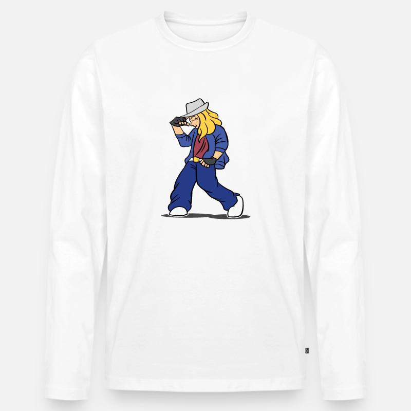 Cooles Hip Hop Mädchen - Männer Premium Bio Langarmshirt - undefined
