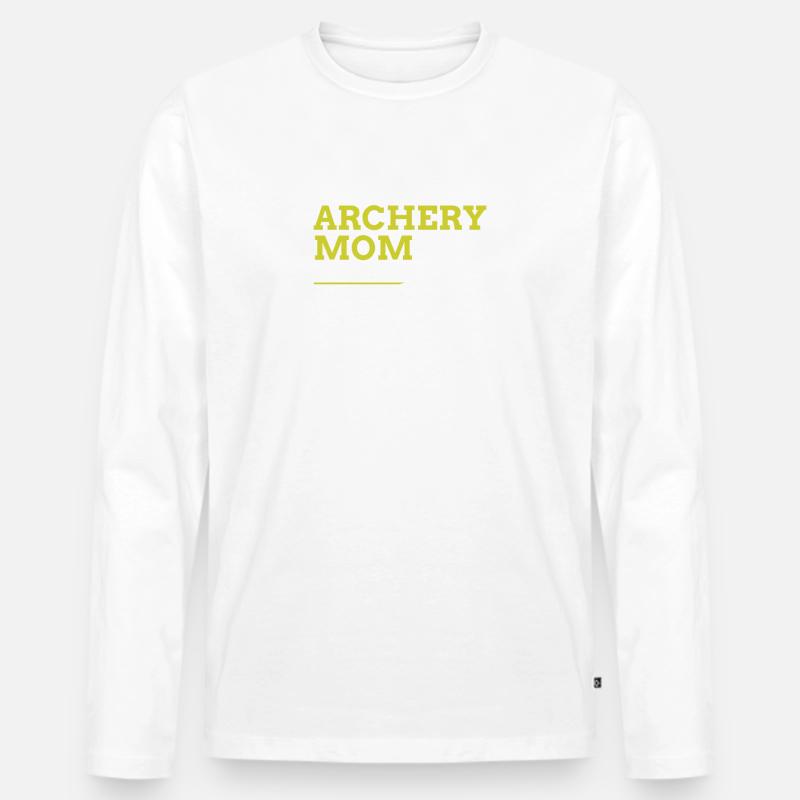 Bogenschießen Mom - Männer Premium Bio Langarmshirt - undefined