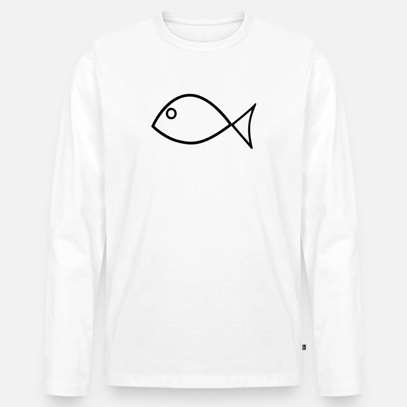 Fisch - Männer Premium Bio Langarmshirt - undefined