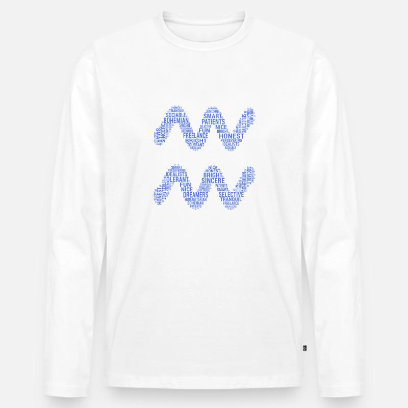 Wassermann Zeichen Eigenschaften - Männer Premium Bio Langarmshirt - undefined