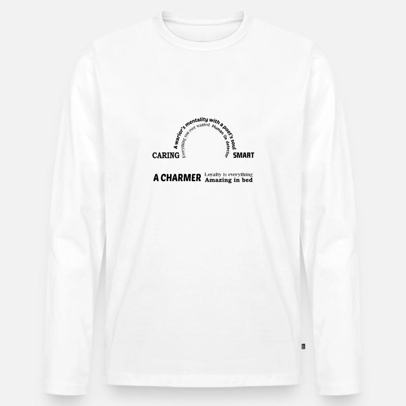 Waage Zeichen Eigenschaften - Männer Premium Bio Langarmshirt - undefined