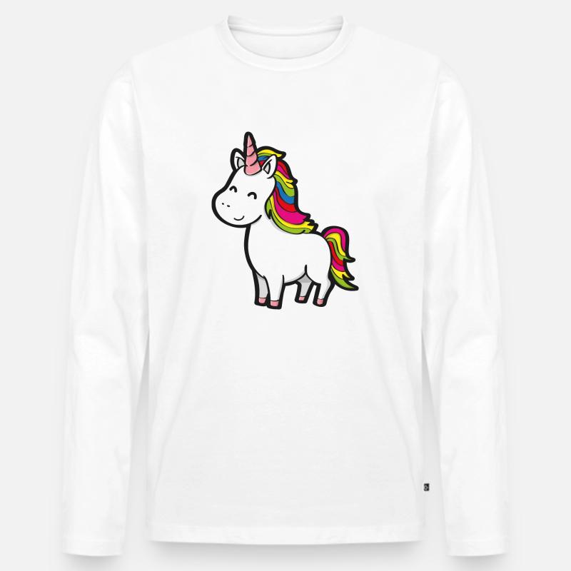 Süsses Einhorn - Männer Premium Bio Langarmshirt - undefined