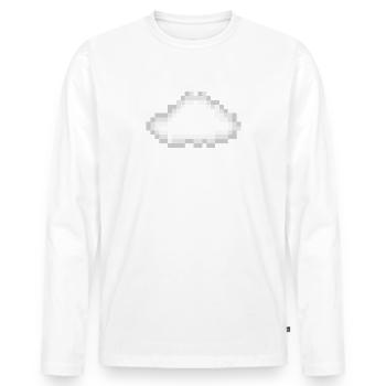 Schnee Pixel - Männer Premium Bio Langarmshirt - Weiß - Vorne - Nico (187cm)