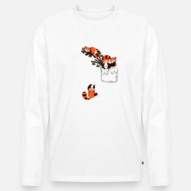 roter panda - Männer Premium Bio Langarmshirt - undefined