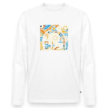 Cooles Techniker Kunst Geschenk - Männer Premium Bio Langarmshirt - Weiß - Vorne - Nico (187cm)