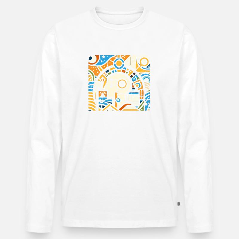Cooles Techniker Kunst Geschenk - Männer Premium Bio Langarmshirt - Weiß