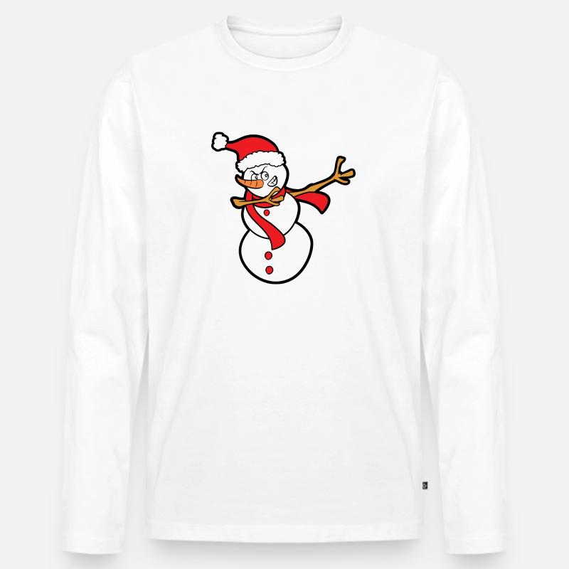 Weihnachten - Männer Premium Bio Langarmshirt - Weiß
