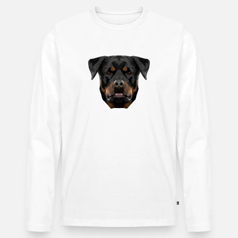 Polyart Rotweiler - Männer Premium Bio Langarmshirt - undefined