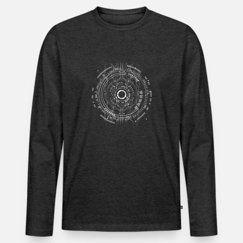 computer board core cpu pc code program nerd lo Men's Premium Organic Long Sleeve Shirt