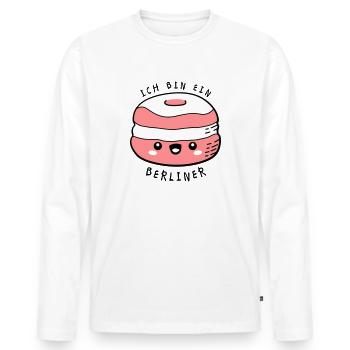 Citations - T-shirt manches longues Premium bio Homme - blanc - Devant - Nico (187cm)