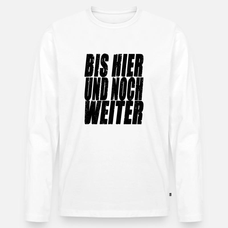 Noch Weiter - Männer Premium Bio Langarmshirt - Weiß