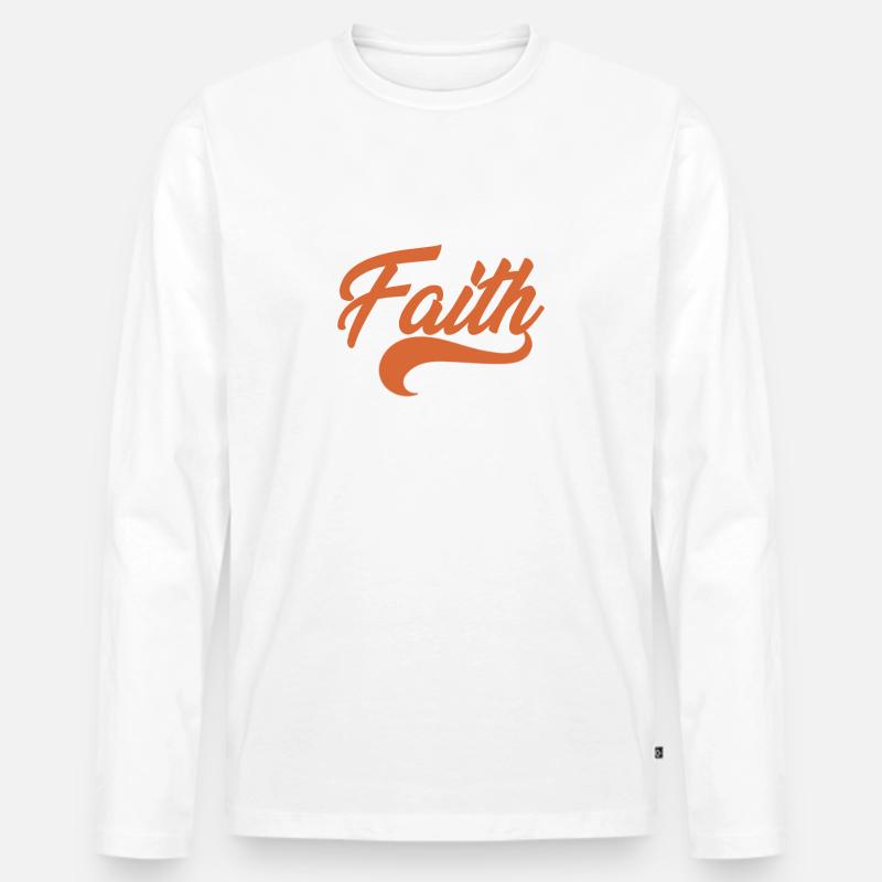 Glauben, Glaube - Christlich - Männer Premium Bio Langarmshirt - Weiß