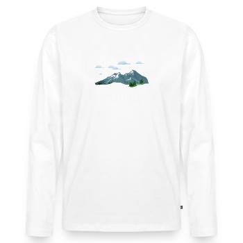 Best anti depressant - The Outdoors - Men's Premium Organic Long Sleeve Shirt - white - Front - Nico (187cm)