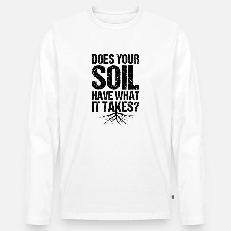 Bauernhof Landwirtschaft - Männer Premium Bio Langarmshirt - Weiß