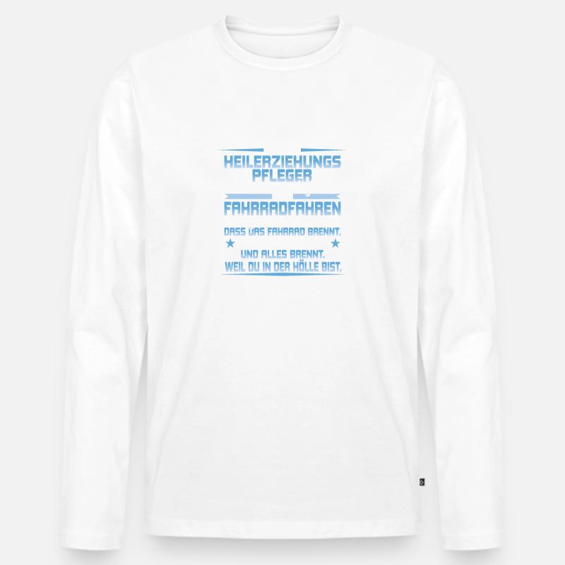 Ich bin Heilerziehungspfleger - Spruch - Männer Premium Bio Langarmshirt - Weiß