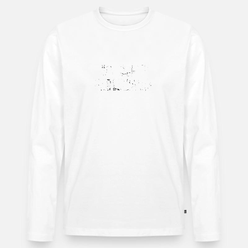 WAS MACHE ICH HIER EIGENTLICH? - Männer Premium Bio Langarmshirt - Weiß