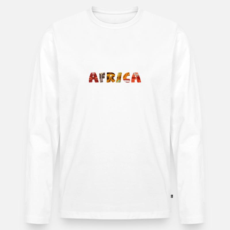 Die Afrikanische vielfalt! - Männer Premium Bio Langarmshirt - Weiß