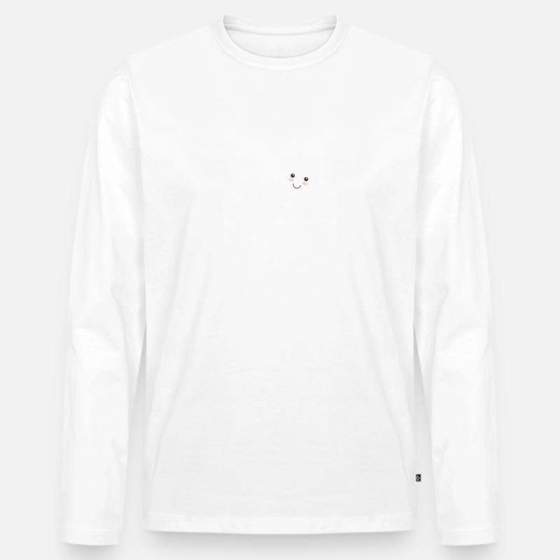 Topf Deckel - Partnershirt - Männer Premium Bio Langarmshirt - Weiß