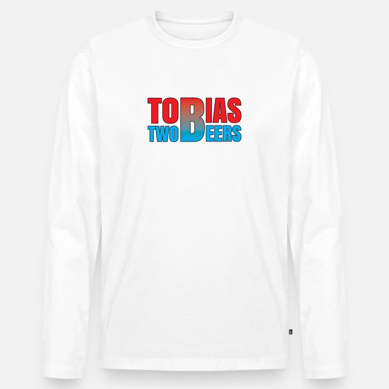 TwoBeers - Männer Premium Bio Langarmshirt - Weiß