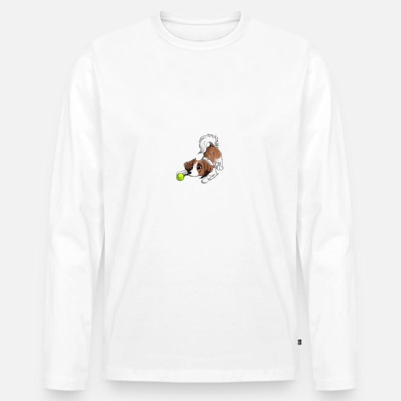 Der süßeste Kooiker - Männer Premium Bio Langarmshirt - Weiß