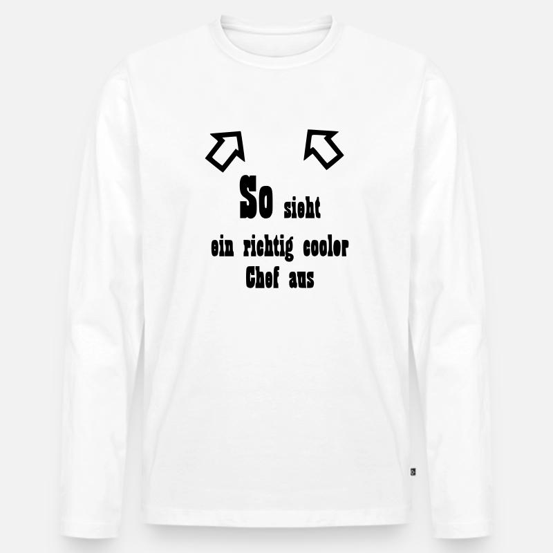 Chef Geschenk - Männer Premium Bio Langarmshirt - Weiß