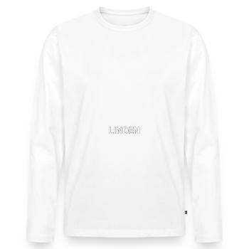 Straight Outta Linden city map and streets - Men's Premium Organic Long Sleeve Shirt - white - Front - Nico (187cm)