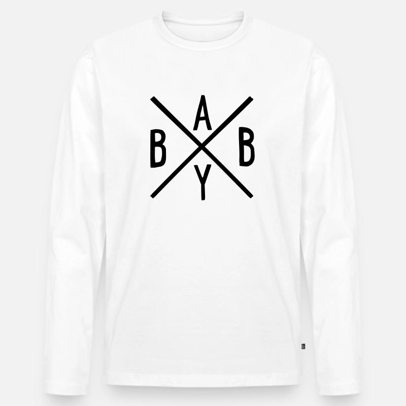 BABY - Männer Premium Bio Langarmshirt - Weiß