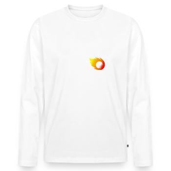 Tennis de table ping-pong Old Butterflies - T-shirt manches longues Premium bio Homme - blanc - Devant - Nico (187cm)