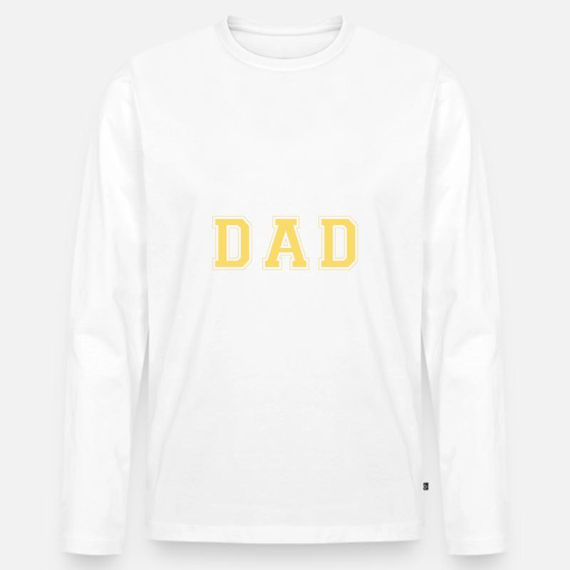 Cheer dad - Männer Premium Bio Langarmshirt - Weiß