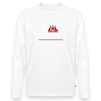 The Grillfather - Men's Premium Organic Long Sleeve Shirt - white - Front - Nico (187cm)