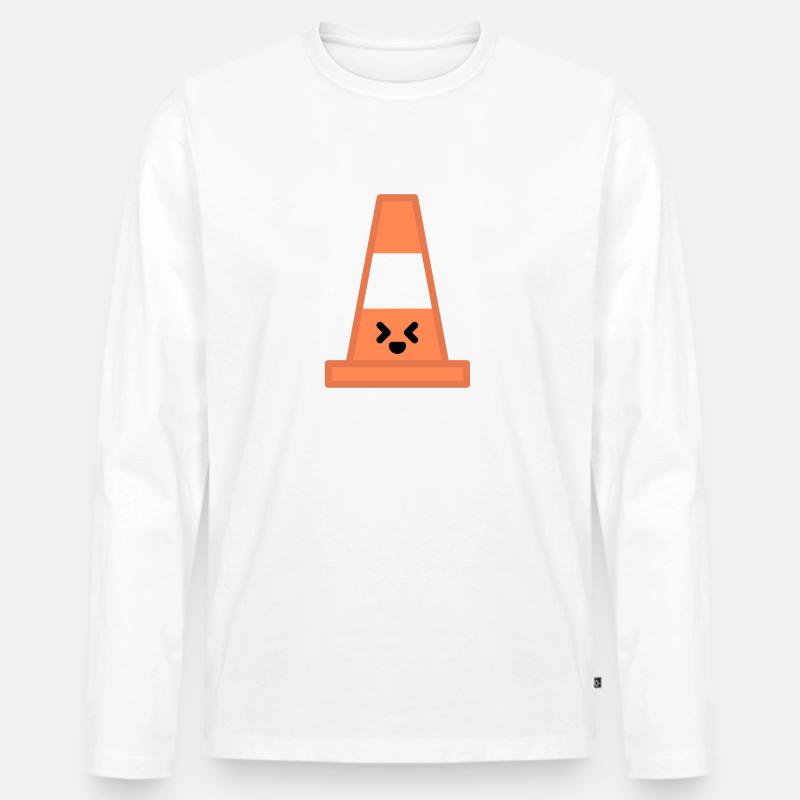 Plot Kawaii - Männer Premium Bio Langarmshirt - Weiß