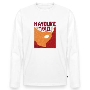 Hayduke Trail - Utah to Arizona - Männer Premium Bio Langarmshirt - Weiß - Vorne - Nico (187cm)