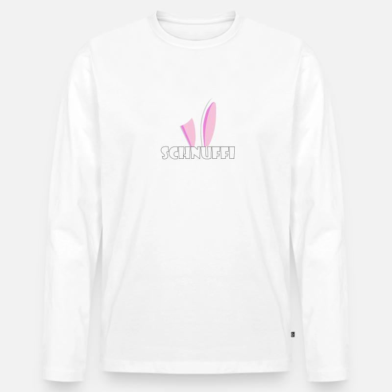 Kosename Schnuffi Geschenkidee - Männer Premium Bio Langarmshirt - Weiß