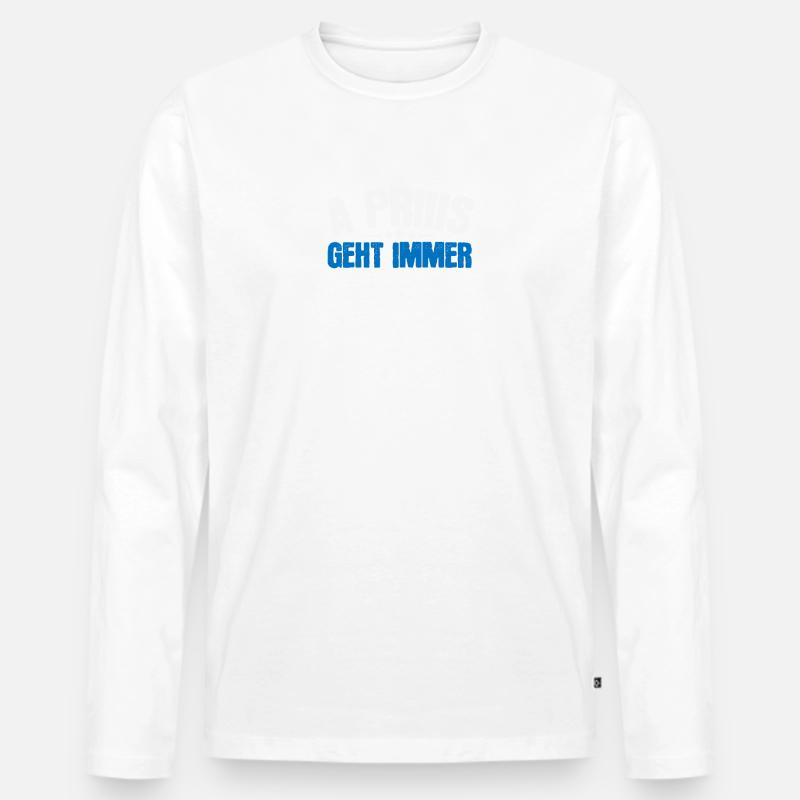 Schnupfer Schnupftabak Geschenk Snuff Liebhaber - Männer Premium Bio Langarmshirt - Weiß