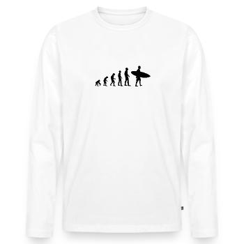 Surf évolution de l’homme Surf Planche de surf - T-shirt manches longues Premium bio Homme - blanc - Devant - Nico (187cm)