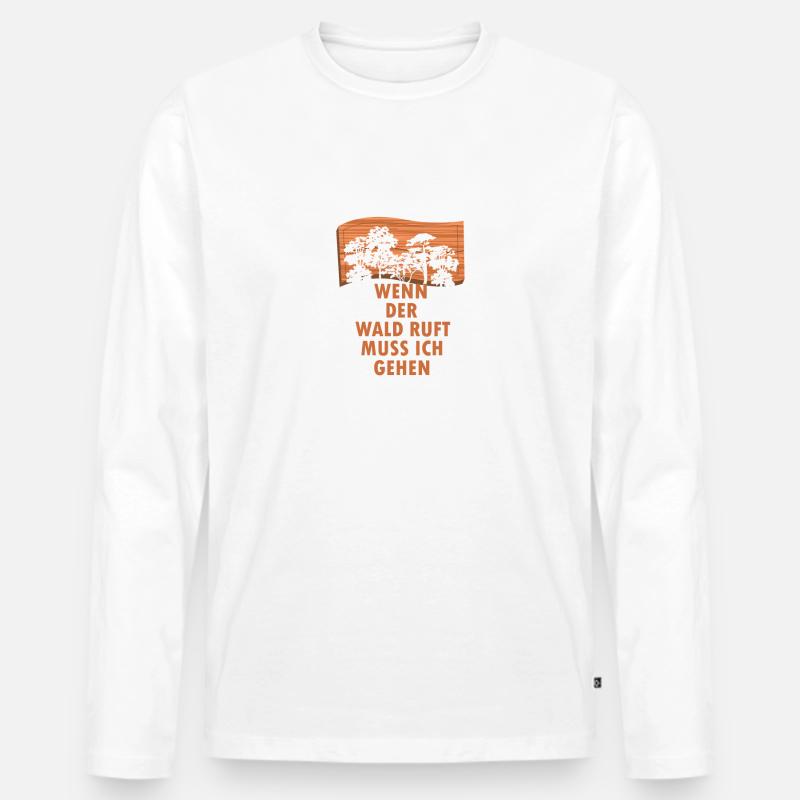 Förster - Männer Premium Bio Langarmshirt - Weiß