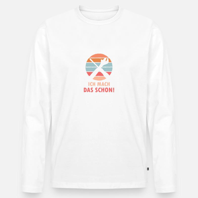 Bastler - Männer Premium Bio Langarmshirt - Weiß