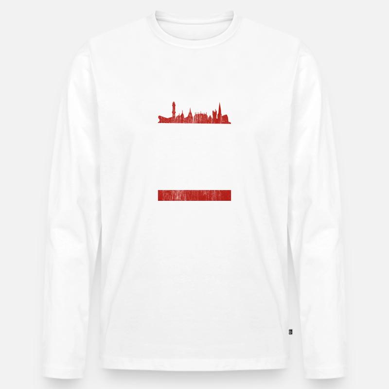 RSTCK Rostock - Männer Premium Bio Langarmshirt - Weiß