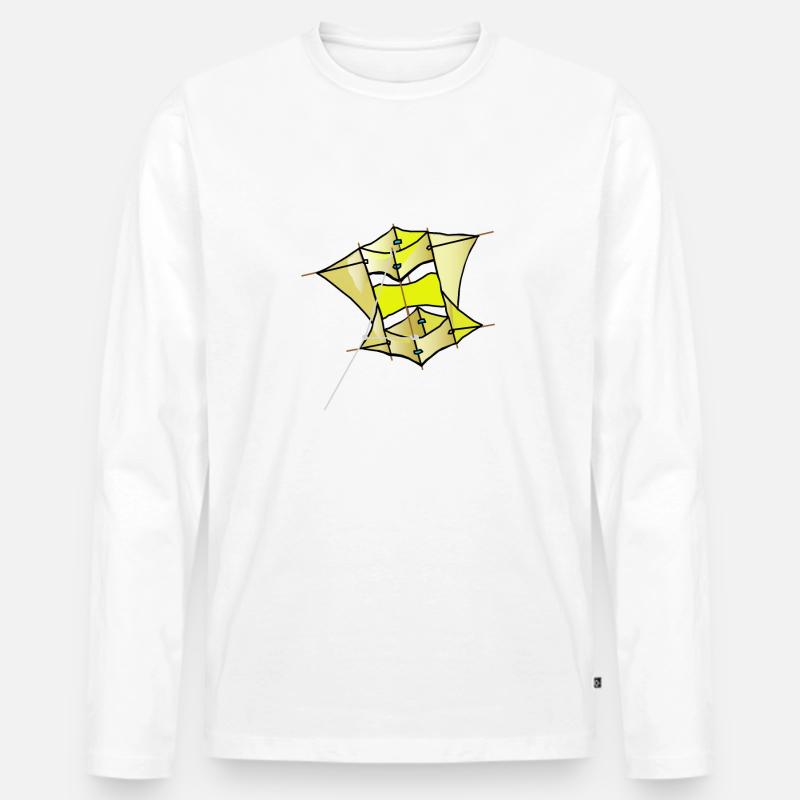 Multicellulaire Drachen - Männer Premium Bio Langarmshirt - Weiß