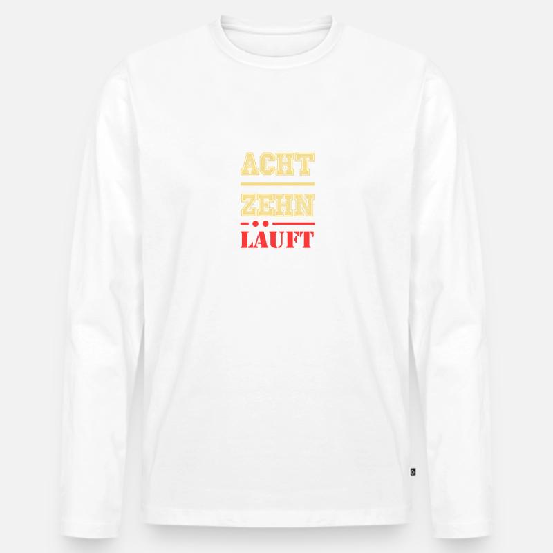 18. Geburtstag - Männer Premium Bio Langarmshirt - Weiß