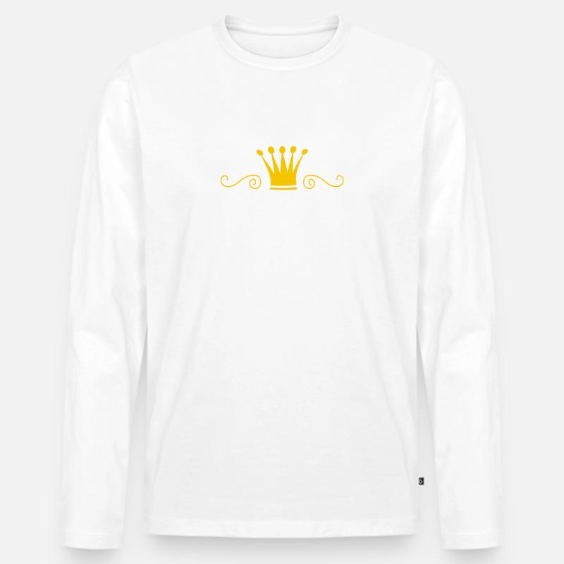 Meme Queen - Männer Premium Bio Langarmshirt - Weiß