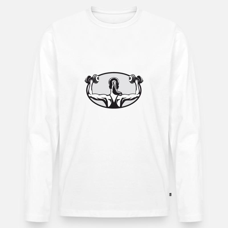 blockedTitle - Männer Premium Bio Langarmshirt - Weiß