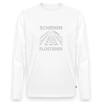 Train driver train driver rail whisperer - Men's Premium Organic Long Sleeve Shirt - white - Front - Nico (187cm)