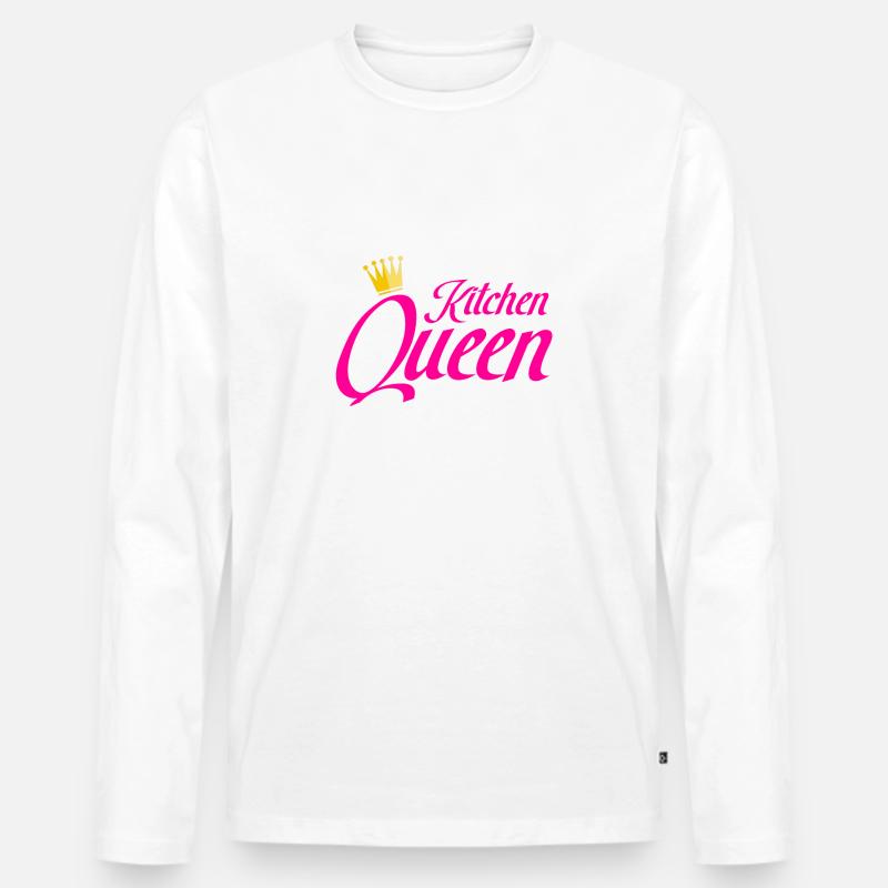kitchen queen - Männer Premium Bio Langarmshirt - Weiß